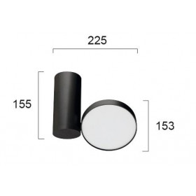 Σποτ Οροφής LED 18W 3000k Μαύρο Markos 4208201 VIOKEF