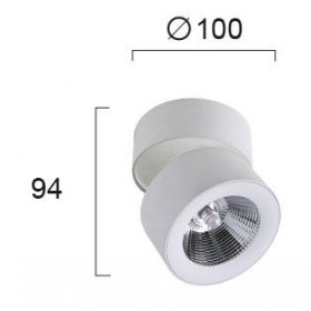 Σποτ Οροφής LED 10W 3000k Λευκό Moris 4208300 VIOKEF