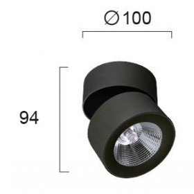 Σποτ Οροφής LED 10W 3000k Μαύρο Moris 4208301 VIOKEF