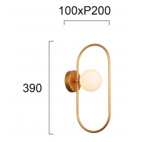 Απλίκα G9 Χρυσό Και Λευκό Fancy 4208901 VIOKEF