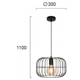 Φωτιστικό Μονόφωτο E27 Μαύρο Zenith 4211300 VIOKEF