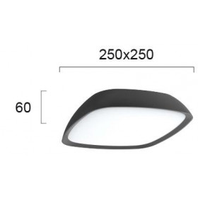 Πλαφονιέρα LED 20W 3000k Ανθρακί Cosmo 4212800 VIOKEF