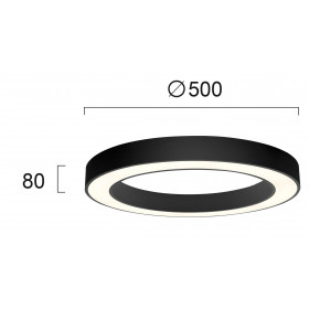 Πλαφονιέρα LED 38W 3000k Μαύρο Apollo 4214101 VIOKEF