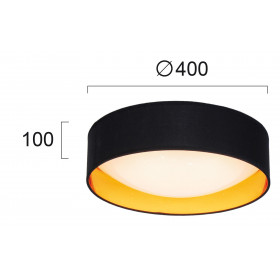 Πλαφονιέρα LED 24W 3000k Μαύρο Και Χρυσό Alice 4216900 VIOKEF