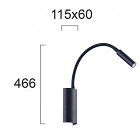Σποτ Επίτοιχο LED 3W 3000K Μαύρο Matrix 4218101 VIOKEF