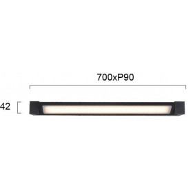 Απλίκα LED 20W 3000k Μαύρο Valse 4220201 VIOKEF