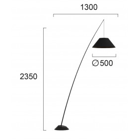 Φωτιστικό Δαπέδου Ε27 Μαύρο Rod 4221000 VIOKEF