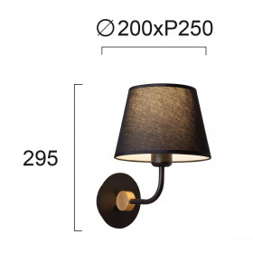 Απλίκα E27 Μαύρο Largo 4221300 VIOKEF