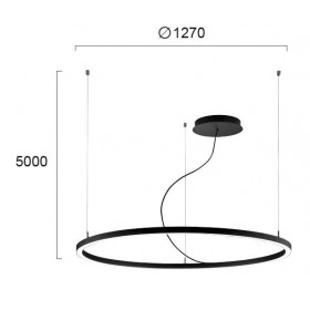 Φωτιστικό LED 62W 4000k Μαύρο Verdi 4224201 VIOKEF