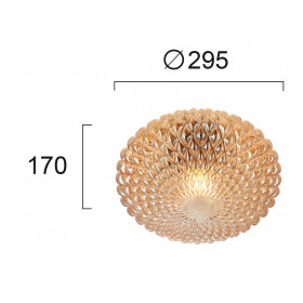 Πλαφονιέρα E27 Μελί Και Χρυσό Ester 4225801 VIOKEF
