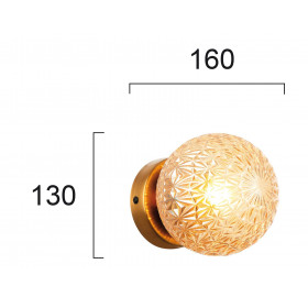 Απλίκα G9 Χρυσό Και Μελί Aspa 4226101 VIOKEF
