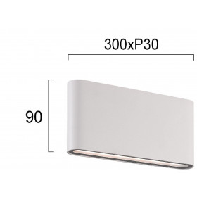 Απλίκα LED 22W 3000K Λευκό Argon 4226700 VIOKEF