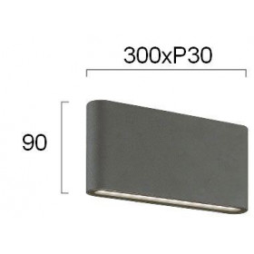 Απλίκα LED 22W 3000K Ανθρακί Argon 4226701 VIOKEF