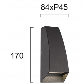 Απλίκα LED 6W 3000k Ανθρακί Tech 4227100 VIOKEF