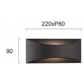 Απλίκα LED 6W 3000k Ανθρακί Dokos 4227200 VIOKEF