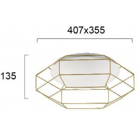 Πλαφονιέρα LED 12W 3000k Χρυσό Monte 4227401 VIOKEF