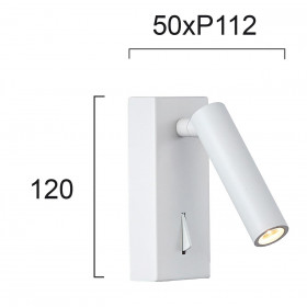 Σποτ Επίτοιχο LED 3W 3000K Λευκό Zen 4229300 VIOKEF