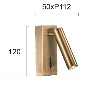 Σποτ Επίτοιχο LED 3W 3000K Οξυντέ Zen 4229302 VIOKEF