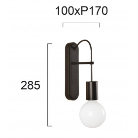 Απλίκα E27 Μαύρο Gloria 4234100 VIOKEF