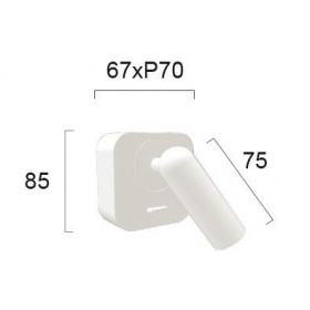 Σποτ Επίτοιχο LED 3W 3000K Λευκό Emma 4235000 VIOKEF