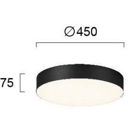 Πλαφονιέρα LED 40W 3000k Μαύρο Bruce 4235302 VIOKEF