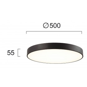Πλαφονιέρα LED 40W 3000k Μαύρο Madison 4235501 VIOKEF
