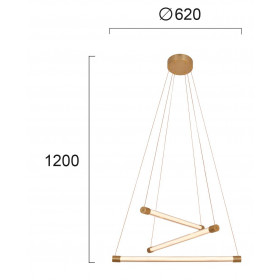 Φωτιστικό LED 30W 3000k Χρυσό 4237500 VIOKEF