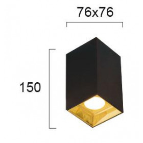 Σποτ Οροφής LED 12W 3000k Μαύρο Glam 4240501 VIOKEF