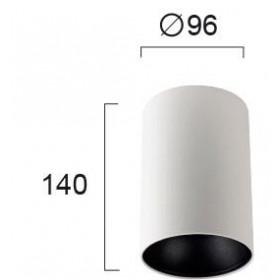 Σποτ Οροφής GU10 Λευκό Και Μαύρο Jhonny 4240800 VIOKEF