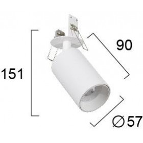 Σπότ Χωνευτό GU10 Λευκό Κινητό Stage 4241000 VIOKEF