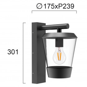 Απλίκα E27 Ανθρακί Sirio 4242500 VIOKEF