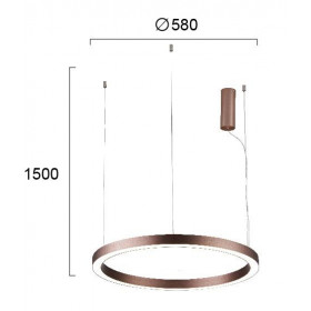 Φωτιστικό LED 48W 3000k Καφέ Choco 4244500 VIOKEF