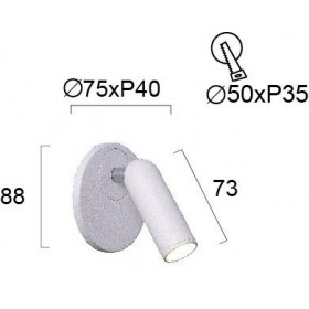 Σπότ Χωνευτό LED 3W 3000k Λευκό Emma 4244700 VIOKEF