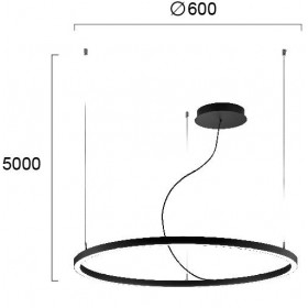 Φωτιστικό LED 32W 3000k Μαύρο Verdi 4244800 VIOKEF