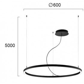 Φωτιστικό LED 32W 4000k Μαύρο Verdi 4244801 VIOKEF