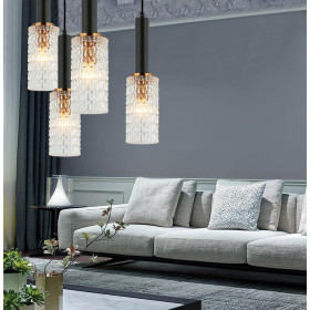 Φωτιστικό Μονόφωτο E14 Μαύρο Και Διάφανο Lira 4246200 VIOKEF