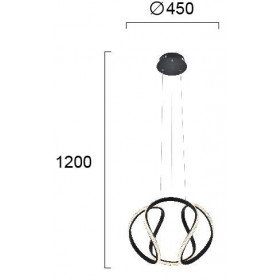 Φωτιστικό LED 42W 3000k Μαύρο Berlin 4247400 VIOKEF