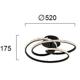 Φωτιστικό LED 40W 3000k Μαύρο Berlin 4247500 VIOKEF