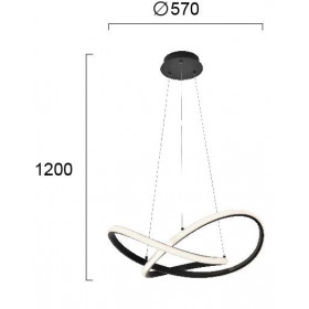 Φωτιστικό LED 40W 3000k Μαύρο Sigma 4247800 VIOKEF
