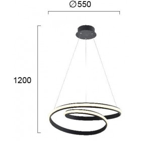 Φωτιστικό LED 30W 3000k Μαύρο Sigma 4247900 VIOKEF