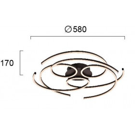 Φωτιστικό LED 40W 3000k Μαύρο Sofi 4251000 VIOKEF