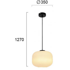Φωτιστικό Μονόφωτο E27 Μαύρο Και Λευκό Astor 4253000 VIOKEF