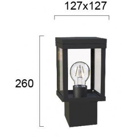 Φωτιστικό Κολώνα E27 Μαύρο Keros 4255000 VIOKEF