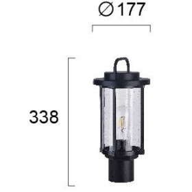 Φωτιστικό Κολώνα E27 Μαύρο Kimolos 4255300 VIOKEF