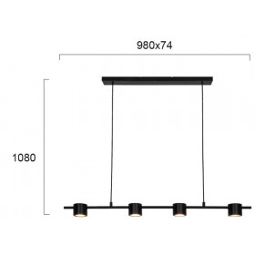 Φωτιστικό LED 20W 3000k Μαύρο Prima 4258200 VIOKEF