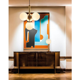 Φωτιστικό Τετράφωτο G9 Χρυσό Και Λευκό Jolin 4259400 VIOKEF