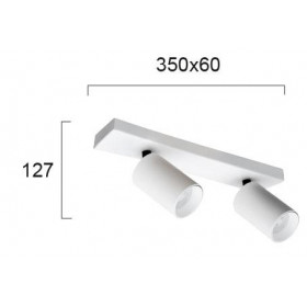 Σπότ Οροφής Δίφωτο GU10 Λευκό Stage 4259700 VIOKEF