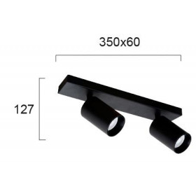 Σπότ Οροφής Τρίφωτο GU10 Μαύρο Stage 4259701 VIOKEF