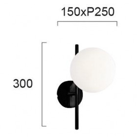 Απλίκα E14 Μαύρο Και Λευκό Floris 4260100 VIOKEF