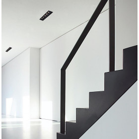 Σπότ Χωνευτό Πεντάφωτο LED 11W 3000K Μαύρο Σταθερό Aden 4260700 VIOKEF